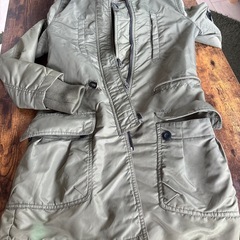 Flash report カーキロング丈　ミリタリーコートの画像