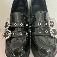 Bubbles ビジュー付き厚底ローファー　サイズ39(24.0〜24.5cm)の画像