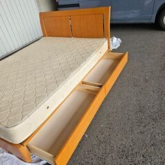 【お買い上げありがとうございました】ダブルベット　マット付き　修...