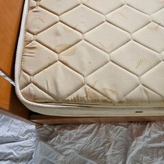 【お買い上げありがとうございました】ダブルベット　マット付き　修理箇所あります　マット汚れあります　ベット　ek-644gedの画像