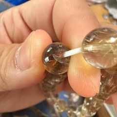 高品質 ゴールドルチルクォーツ 9mm 天然石 パワーストーンの画像