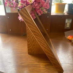 お買い得！オーダーメイド木製スタンドミラーの画像