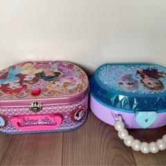〈Disneyプリンセス〉今月末まで 宝物 お出かけ BOX 2個セット 鍵付きの画像