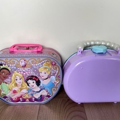 〈Disneyプリンセス〉今月末まで 宝物 お出かけ BOX 2個セット 鍵付きの画像