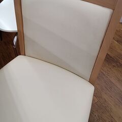 ★リユースのサカイ水戸店★  ダイニングセット2人用 ライトブラウン×ホワイト H70.5×D80×W80 クリーニング済み MT5450の画像