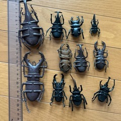 カブトムシ クワガタのフィギュアセットの画像