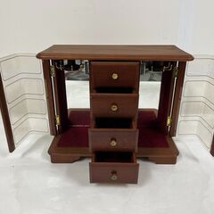 ジュエリーボックス アクセサリーケース 木製 オルゴール× レトロ 幅35cm×奥行16cm×高さ28cm の画像