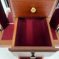 ジュエリーボックス アクセサリーケース 木製 オルゴール× レトロ 幅35cm×奥行16cm×高さ28cm の画像