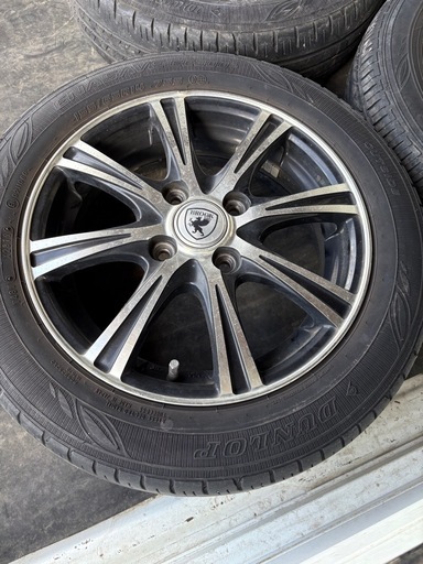 中古アルミ 14インチ ウェッズ BROOK NT8 4.5J 14 4/100 +45 ブラックポリッシュ