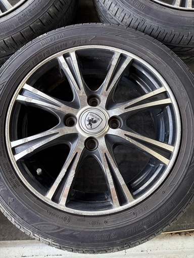 中古アルミ 14インチ ウェッズ BROOK NT8 4.5J 14 4/100 +45 ブラックポリッシュ