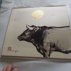 お宝、杉山吉伸、色紙絵、サインあり、手書き、４の画像