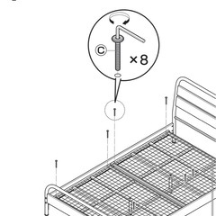 ニトリ　ダブルベットフレーム　設置簡単の画像