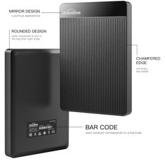 500GB 外付け ハードディスク超薄型外付けHDDポータブルハードディスクの画像