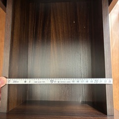 【美品】モダン木目調ワークデスク（引き出し＆スライド棚付）在宅ワーク・学習机に！の画像