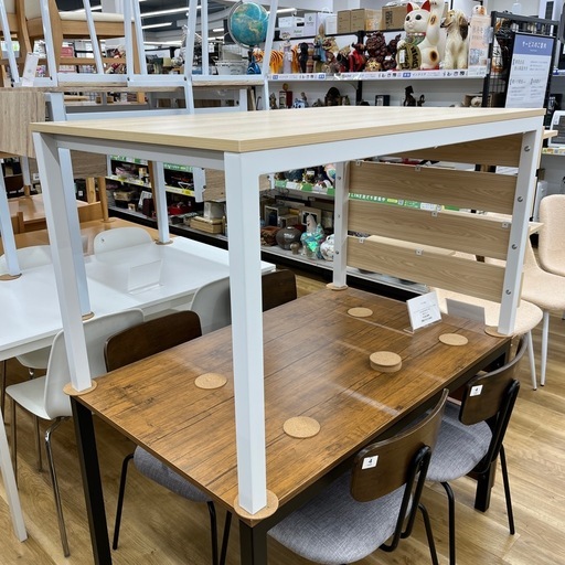 ダイニング5点セット アウトレット品（未使用品・キズ有り） 棚付き➕テディ のご紹介です！