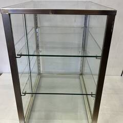 レトロ 全面 ガラスケース2段　PAT.A. KKK　SINGLE8　 コレクションケース ディスプレイ インテリア　横45㎝　高さ50㎝　奥行31㎝の画像