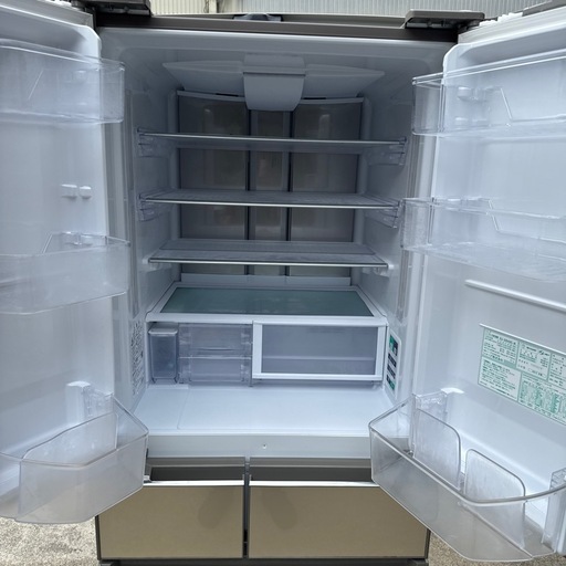 格安特価★富山市内配送無料★SJ-GS43C-N 冷蔵庫 プラズマクラスター冷蔵庫 シャンパンゴールド [430L /6ドア /観音開