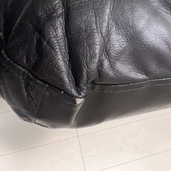 本革！ニトリ　L字ソファー　片側のみ　黒　訳ありの画像