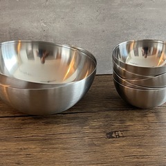 IKEA イケア BLANDA BLANK サービング ボウル ステンレススチール 7点セットの画像