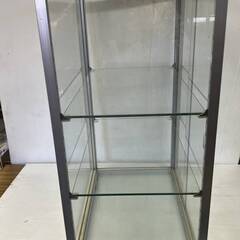 レトロ 全面 ガラスケース2段　 コレクションケース ディスプレイ インテリア　横46㎝　高さ64㎝　奥行31㎝の画像