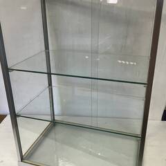 レトロ 全面 ガラスケース2段　 コレクションケース ディスプレイ インテリア　横46㎝　高さ64㎝　奥行31㎝の画像