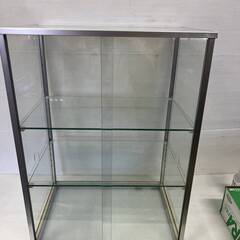 レトロ 全面 ガラスケース2段　 コレクションケース ディスプレイ インテリア　横46㎝　高さ64㎝　奥行31㎝の画像