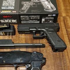 東京マルイ 電動ハンドガン(グロック18c)フルセット ヨネザワ レミントンライオット(希少品)他の画像