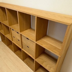 【状態良好】〈無印良品〉スタッキングシェルフ　3×5段（引き出し付）の画像