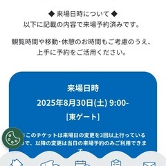 万博　万博　チケット　入場券　中人（中高生）一日券　【予約不可】当日空きがあれば入場できますの画像