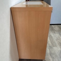 キャスター付 キッチン収納キャビネット/キッチンカウンター/作業台 移動可能　【引き取りに来られる方のみ/腰痛持ちの為、搬送のお手伝いもできかねます】の画像