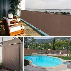 YEZOND 遮光ネット 0.8M x 3.6M ブラウン 高密度ポリエチレンの画像