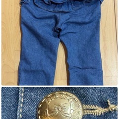 メゾピアノ　美品　フリルデニムの画像