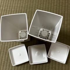 スクエア型★鉢&受け皿の画像