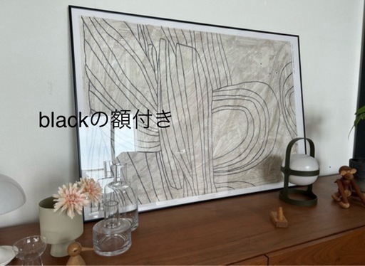 【撮影時使用のみ】定価¥18,500- 特大アートポスター フレーム付 70x100cm 北欧