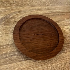 【1100円の品/美品】ウォルナット木目コースターの画像