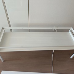 IKEA NYBODA コーヒーテーブル／ホワイト×グレー リバーシブル天板の画像