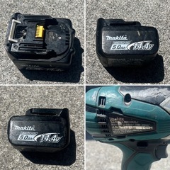 マキタ充電式草刈機＆インパクトドライバー14.4V 5Aバッテリー１つ付きの画像