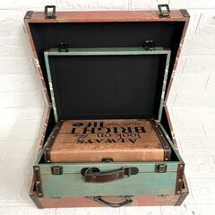 デザインアタッシュケース 収納ボックス スモール ミディアム ラージ 3点セット インテリア アメリカン レトロ アンティーク風 ☆ 札幌市 白石店の画像