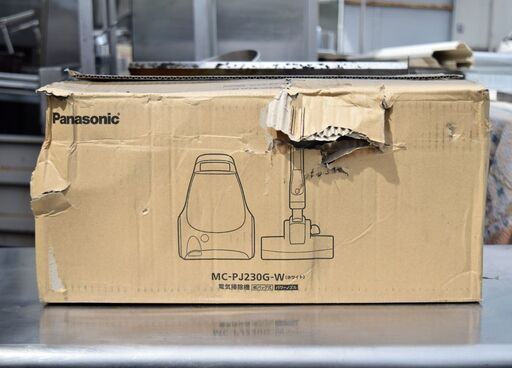 ★未使用★パナソニック/Panasonic 紙パック式キャニスター掃除機 強吸引力 MC-PJ230G-W ホワイト