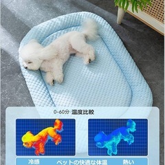 【新品】ひんやり冷感ペットマット　雲型　Mサイズの画像