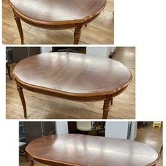 ジモティー限定価格！S724 ⭐輸入家具 エクステンションダイニング５点セット 幅113/150/188cm USEDの画像