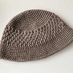 男女兼用シンプルオシャレバケットハット ハンドメイドかぎ針編みの画像