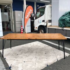 【青コンテナ保管】テーブルセット ソファ×2  テーブル200×74×65 ソファ143×46×40 174×64×72 ※総額約20万🚚自社配送時💳代引き可🚚(現金、クレジット、スマホ決済対応)の画像