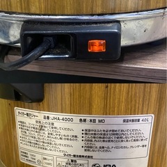 ☆ タイガー電子ジャー　タイガー　2升　JHA-4000 2017年製　通電確認のみの画像