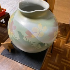 九谷焼 9号花瓶　霧花紋　長山造　吉臣作の画像