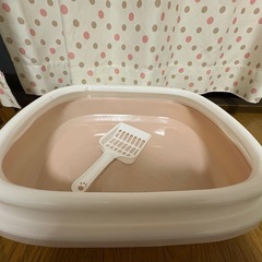子猫用トイレ＋クッションセット⭐︎未使用の画像