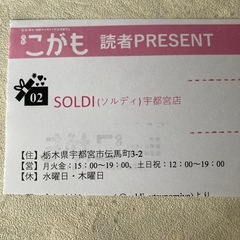 3000円分引換券　SOLDI ソルディ　宇都宮店の画像