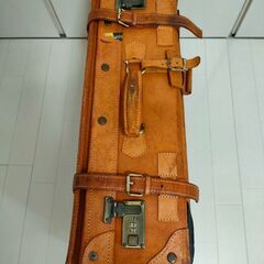 キャメル  レザーキャリーケースの画像