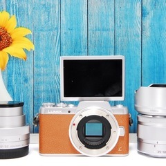 美品 LUMIX DMC-GF7 ブラウン ダブルレンズキット 一眼658回の画像