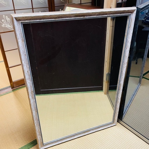 鏡 姿見 大きな鏡 アンティーク風 110×79cm